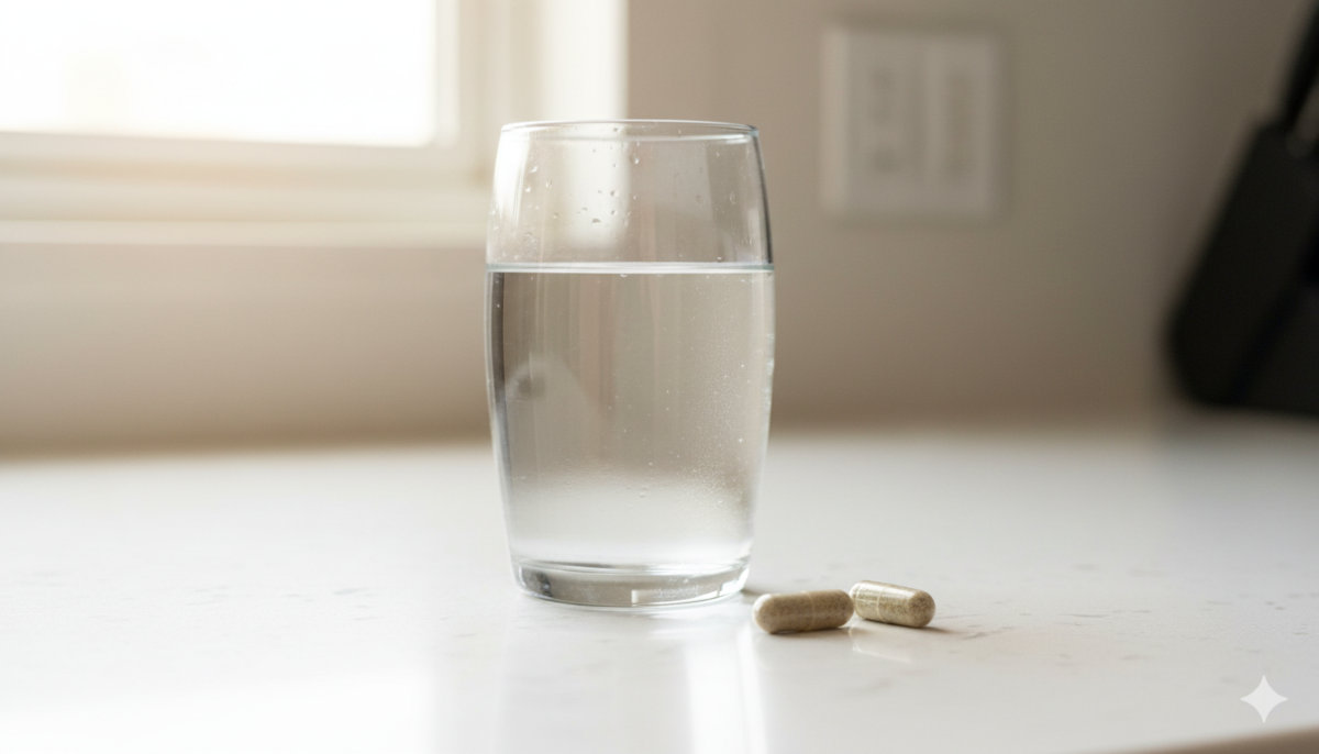 Tomar 2 cápsulas en ayunas con 300 ml de líquido sin azúcar